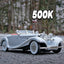 1:24 Diecast Benz 500k Classic Model With Acrylic Box - Gray