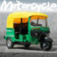 1:14 Scale Metal CNG Auto Rickshaw - Diecast Pull-Back Toy