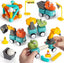 Diy Magnetic Rods Dinosaur Construction Truck Toy - 58pcs