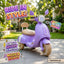 Kids Electric Ride-On Retro Scooter with Music & LED Lights, Purple