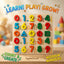 123 Wooden Number & Shape Puzzle Board – Count & Learn Educational Math Toy for Toddlers
