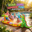 Dinosaur Splash & Slide Inflatable Play Center | Water Park with Dino Sprinkler & Palm Tree for Kids