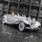 1:24 Diecast Benz 500k Classic Model With Acrylic Box - Gray