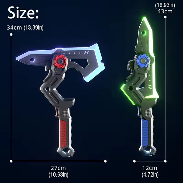 2in1 Transforming Axe & Energy Sword With Light & Smoke