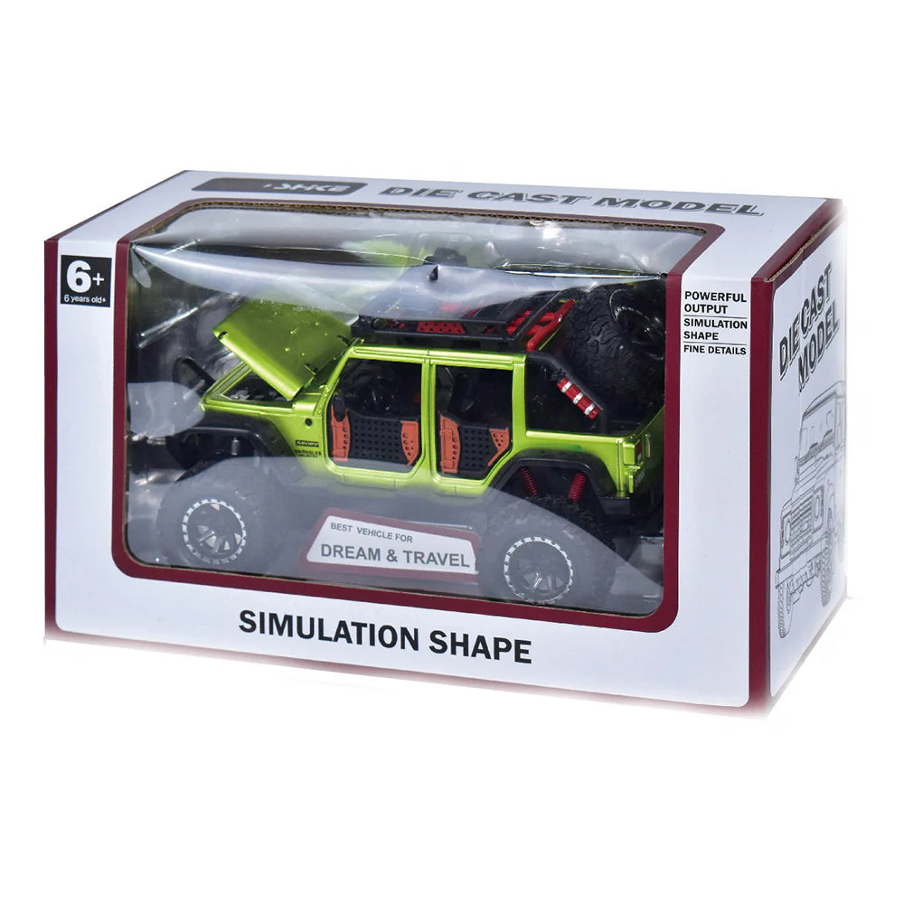 1:24 Scale Jeep Wrangler Rubicon Die-Cast Model - Alloy 4x4 Off-Road SUV