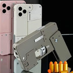 Foldable Mobile Phone Soft Bullet Gun Toy - Shell Ejection Blaster for Kids
