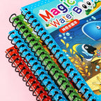 Kids Magic Water Coloring Book - Reusable Water Drawing Activity Book