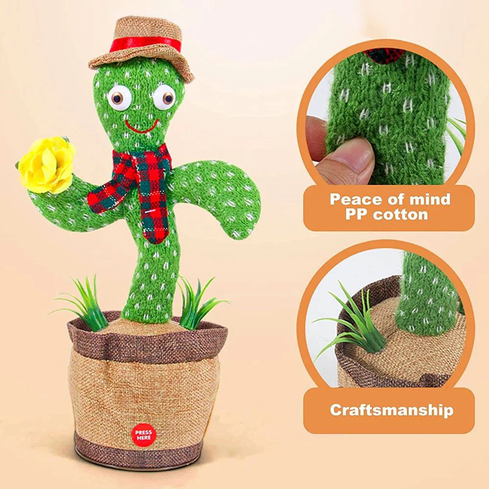 Dancing Cactus Toy - Interactive Talking & Dancing Musical Toy for Kids