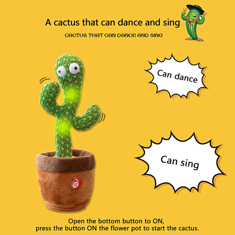 Dancing Cactus Toy - Interactive Talking & Dancing Musical Toy for Kids