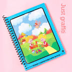 Kids Magic Water Coloring Book - Reusable Water Drawing Activity Book