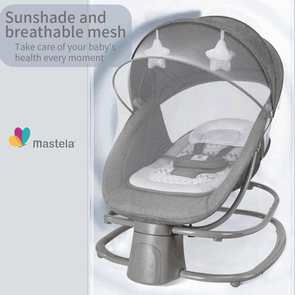 Mastela Deluxe 4-in-1 Electric Swing Bassinet Rocker with Food Tray