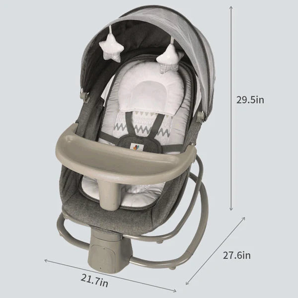 Mastela Deluxe 4-in-1 Electric Swing Bassinet Rocker with Food Tray