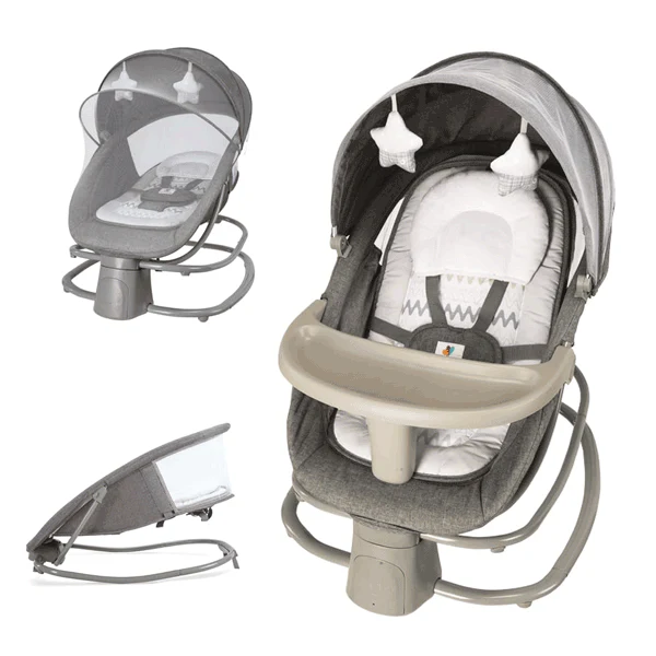 Mastela Deluxe 4-in-1 Electric Swing Bassinet Rocker with Food Tray