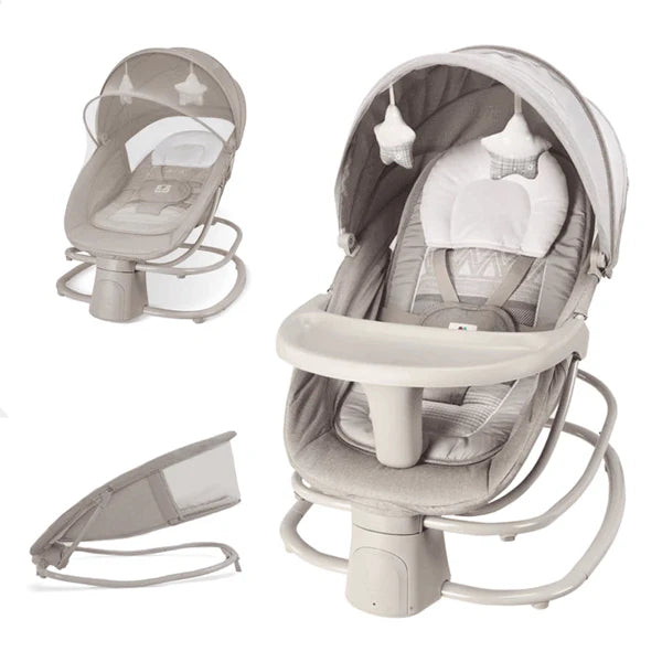 Mastela Deluxe 4-in-1 Electric Swing Bassinet Rocker with Food Tray
