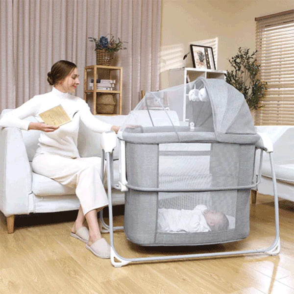 Mastela Deluxe 4-in-1 Electric Swing Bassinet & Bed