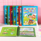 Kids Magic Water Coloring Book - Reusable Water Drawing Activity Book