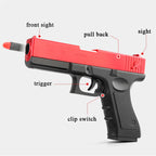 Manual Shell Ejection Soft Bullet Pistol - Kids Toy Gun with Magazine & Silencer