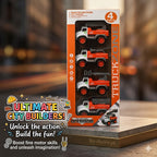 4-piece Engineering Construction Truck Set – Diecast Mini Fleet