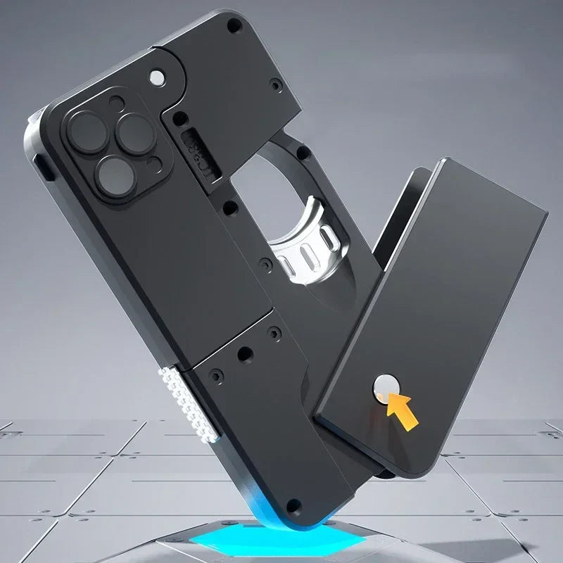 Foldable Mobile Phone Soft Bullet Gun Toy - Shell Ejection Blaster for Kids