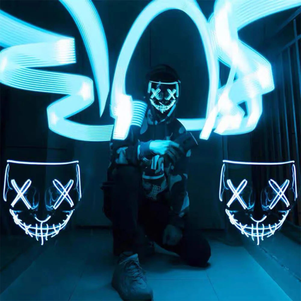 HORROR LED JOKER PRANK MASK Secondary image
