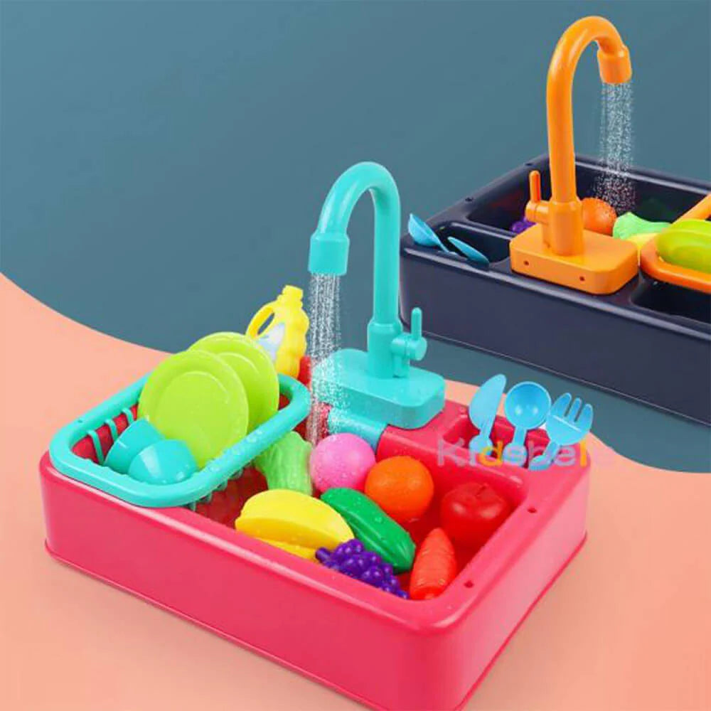 Play Kitchen Sink Toy - Battery-Operated with Real Running Water for Kids Main image