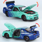 1:24 Scale Nissan Skyline GT-R Die-Cast Model - Floral Edition Alloy Sports Car