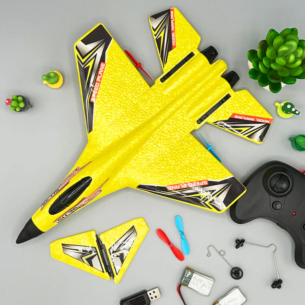 SU-35 RC Foam Plane - 2.4G Remote Control Glider with LED Night Lights