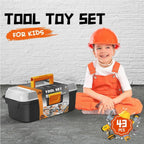 40-Piece Kids Tool Set - Portable Toolbox with Construction Tools