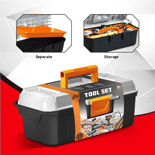 40-Piece Kids Tool Set - Portable Toolbox with Construction Tools