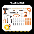 40-Piece Kids Tool Set - Portable Toolbox with Construction Tools