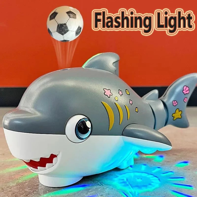 Musical Dancing Shark Toy - Electric Blowing Ball Toy with Lights & Sound for Kids