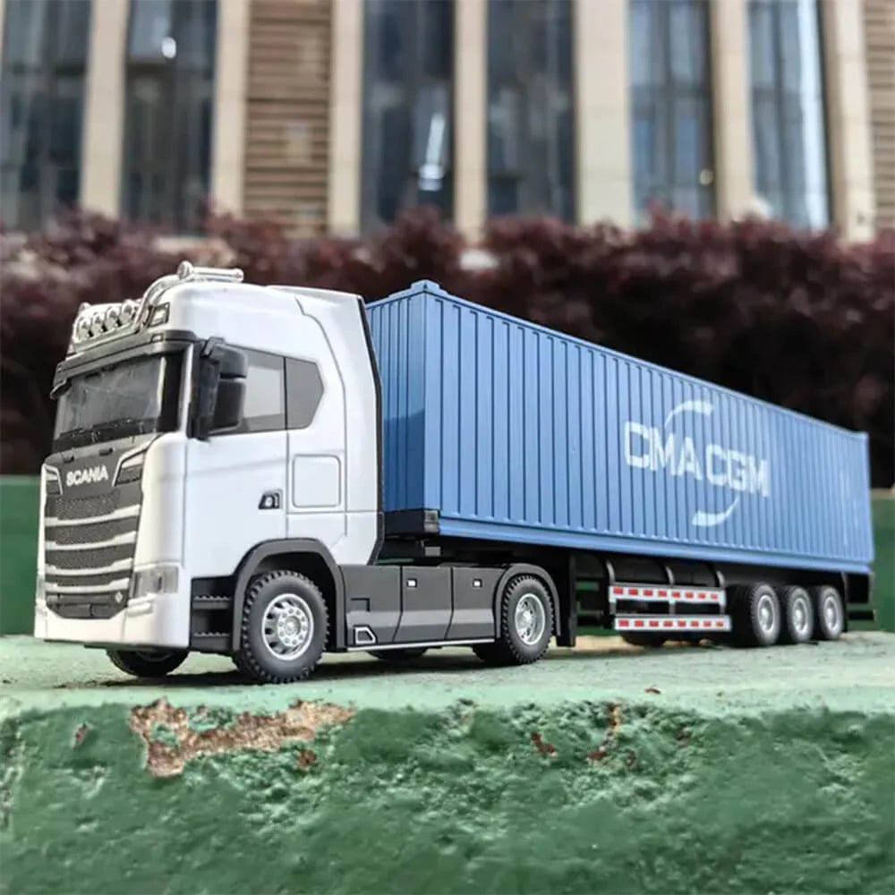Scania Container Truck Die-Cast Model 1:50 - Heavy Duty Alloy with Opening Doors