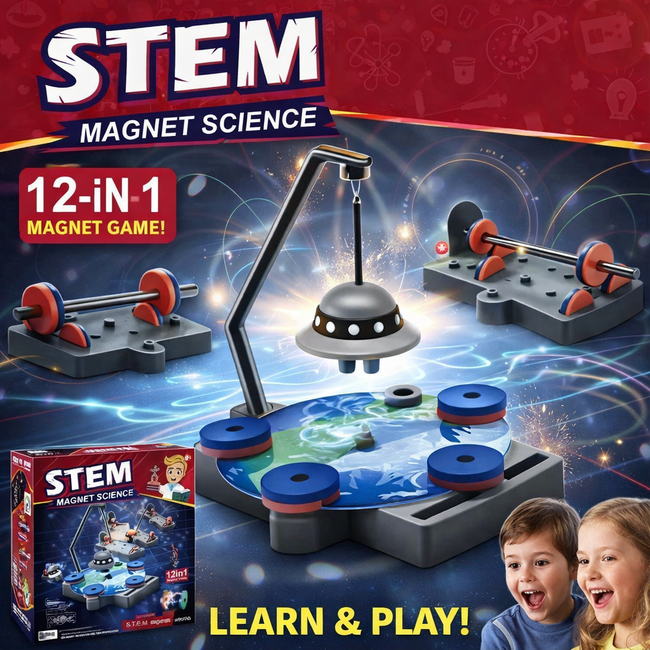 12-in-1 Magnetic Science Learning Kit | Hands-on Physics Experiment Set for Kids Hover Image