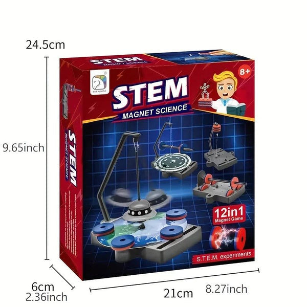 12-in-1 Magnetic Science Learning Kit | Hands-on Physics Experiment Set for Kids