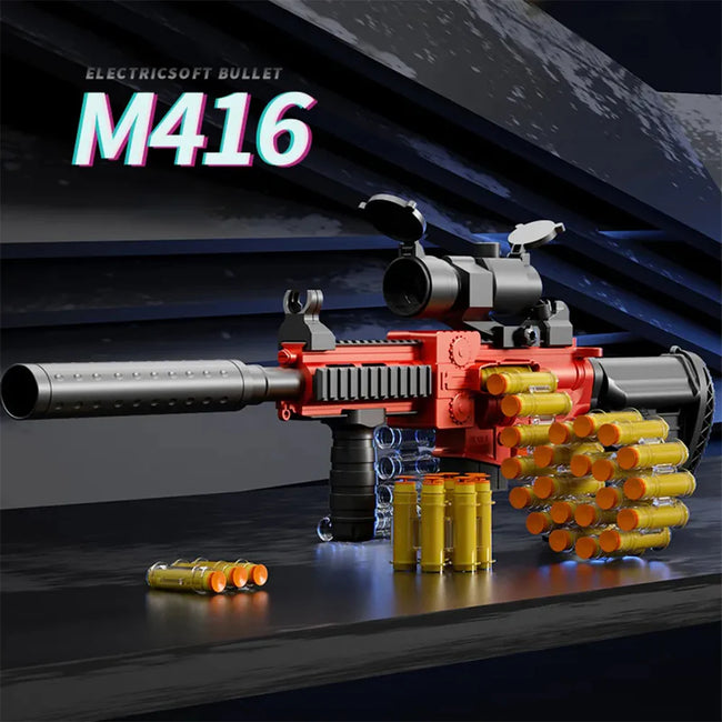 M416 Electric Blaster Gun - Soft Dart Toy Gun with EVA Foam Bullets Hover Image
