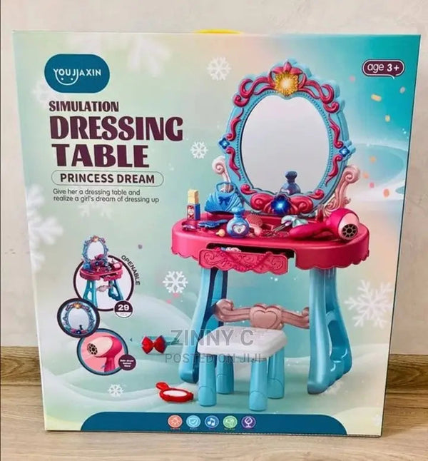 Princess Dressing Table Playset with Light & Sound - Pretend Play Accessories