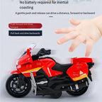 Children's Inertial Toy Motorcycle - Push & Go Simulation Bike for Kids