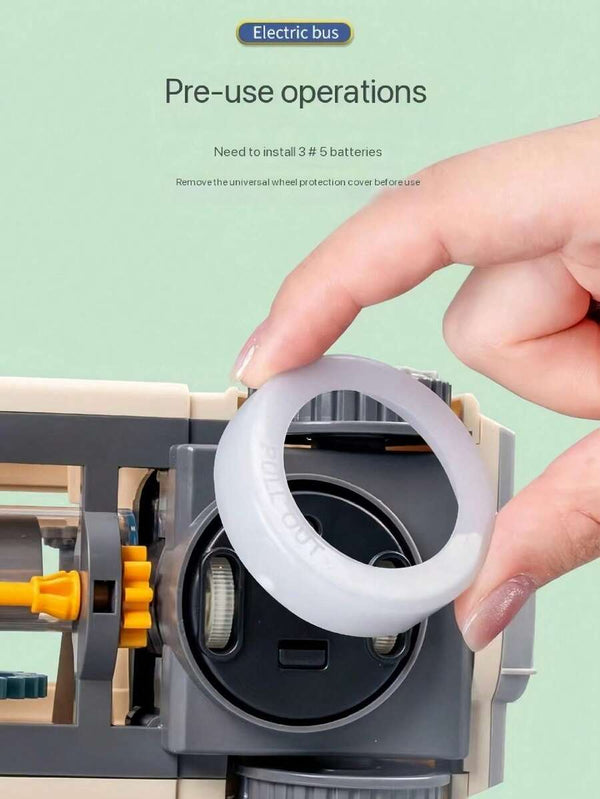 Transparent Double Decker Bus Toy with Working Gear Mechanism – STEM Educational Vehicle for Kids