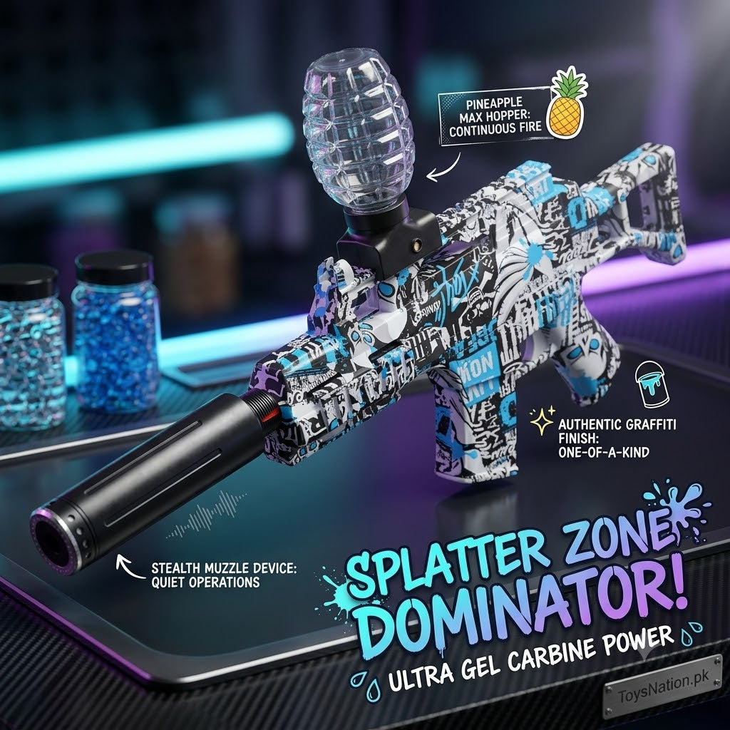 Graffiti Sniper Gel Blaster | Street Style Crystal Hopper | Water Bead Gun