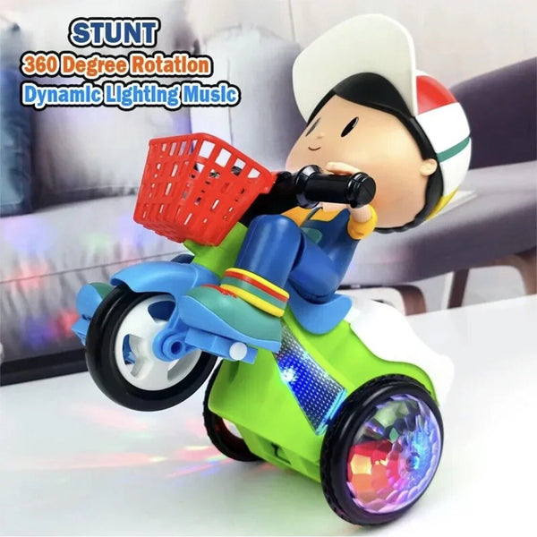 Electric Stunt Tricycle - Battery Operated Ride-On Toy for Kids