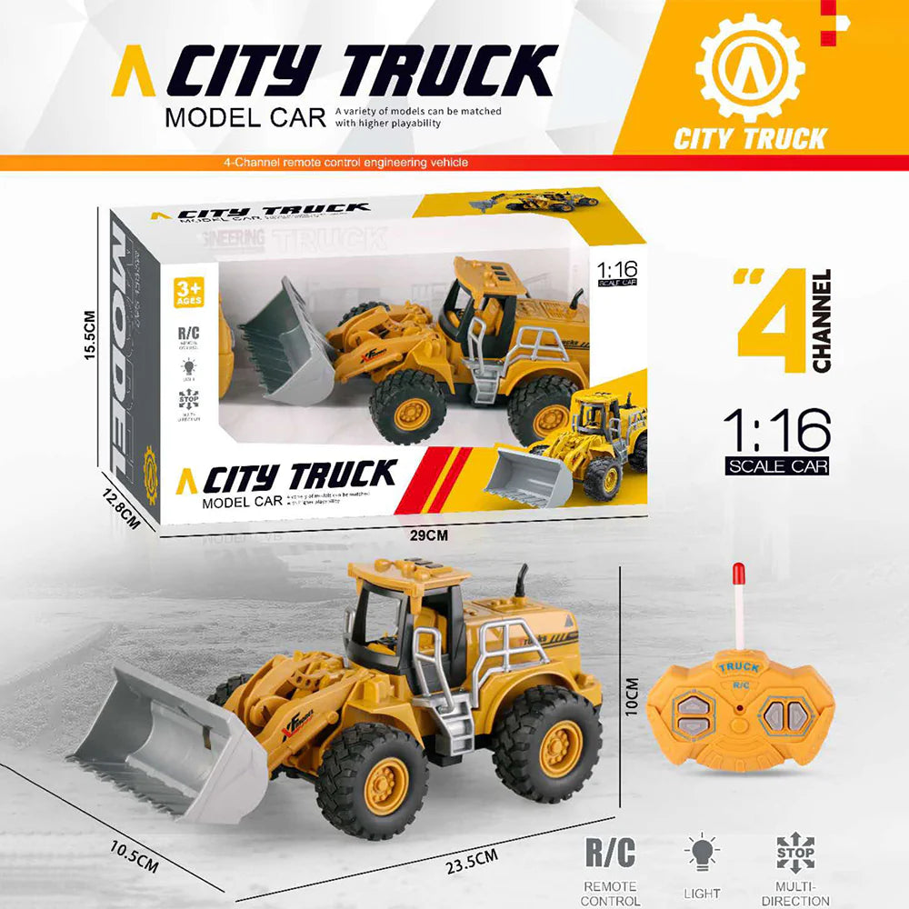 Construction Bulldozer Toy 1:16 Scale - City Engineering Truck for Kids