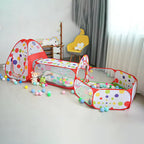 3-in-1 Kids Play Tent Tunnel House - Portable Playhouse