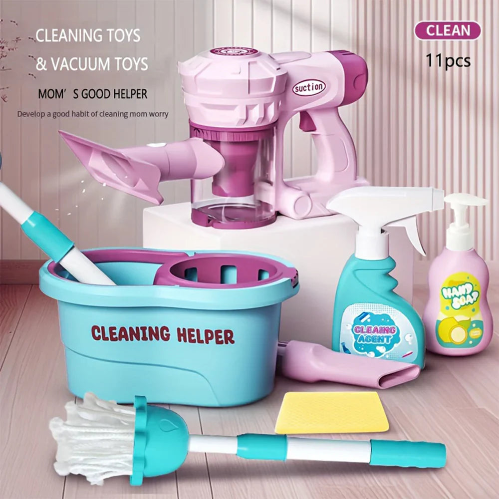 Kids Cleaning Pretend Play Set - Educational Housekeeping Toy Kit Main image