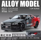 1:24 Scale Nissan Skyline GT-R Die-Cast Model - Floral Edition Alloy Sports Car