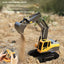 RC Construction Excavator Crane - 6CH Remote Control Digger Toy with Rechargeable Battery