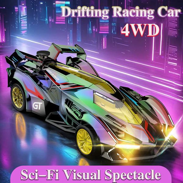 RC Drift Racing Car - Remote Control Championship Car with Smoke Effect & LED Lights