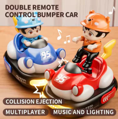 2.4GHz RC Battle Bumper Cars - 2-Player Remote Control Set with Head Ejection