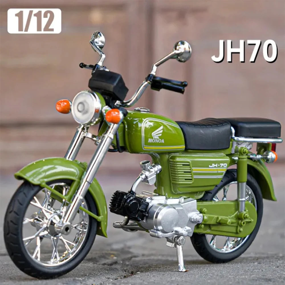 1:12 Scale Honda JH70 Die-Cast Motorcycle Model - Alloy Collectible with Rubber Tires
