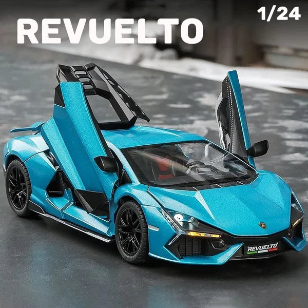 1:24 Scale Lamborghini Revuelto Die-Cast Model - Alloy Supercar with Light & Sound