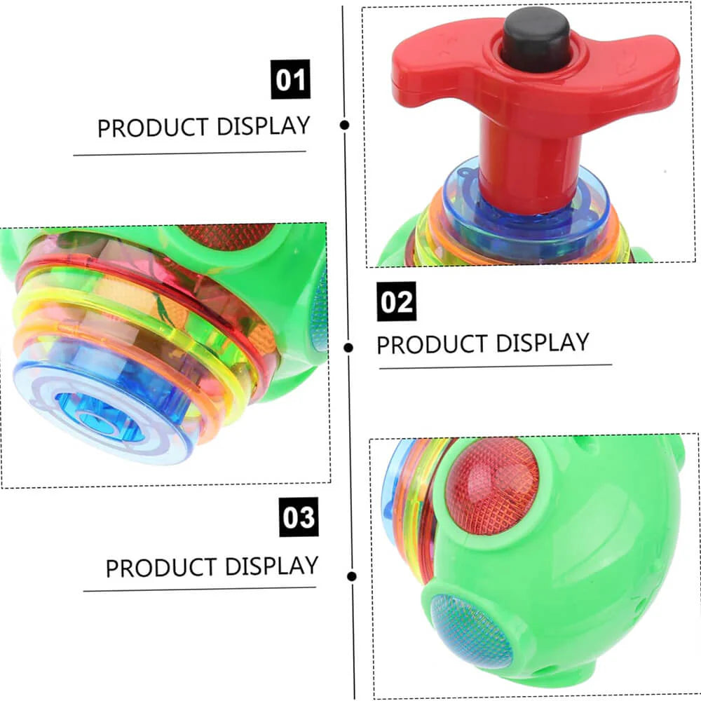 LED Gyroscope Spinning Top Toy - Light-Up Musical Spinner for Kids